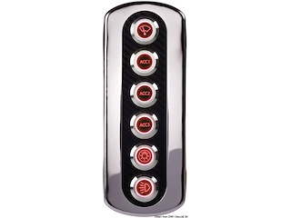 Pannello interruttori in fibra di carb. LED rosso