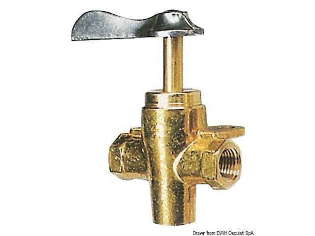 Rubinetto carburante 3 vie da 3/8"