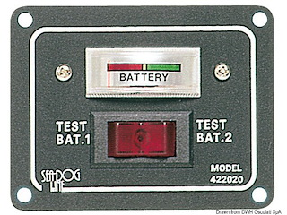 Pannellino tester per 2 batterie