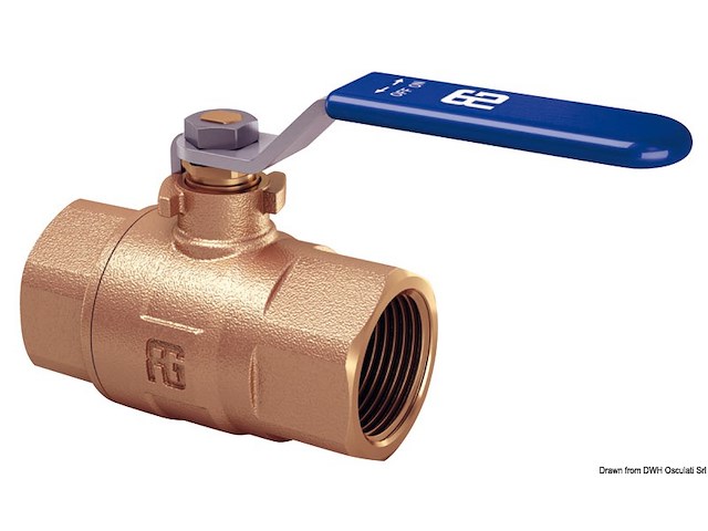 Valvola a sfera F-F in bronzo passaggio tot. 3/8"