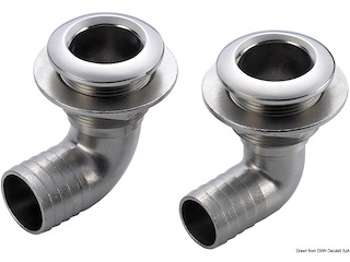 Scarico a mare a gomito 1" 1/2 x 32 mm