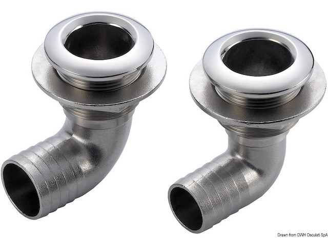 Scarico a mare a gomito 1" 1/2 x 32 mm