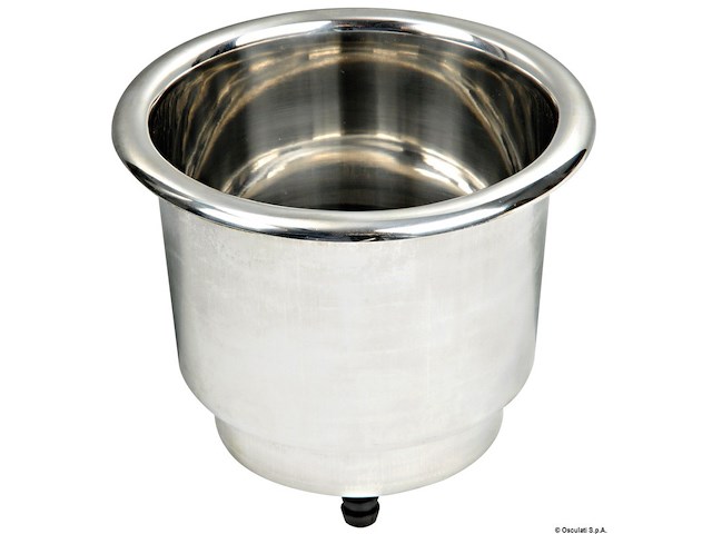 Portabicchieri con drenaggio Delux Inox LED