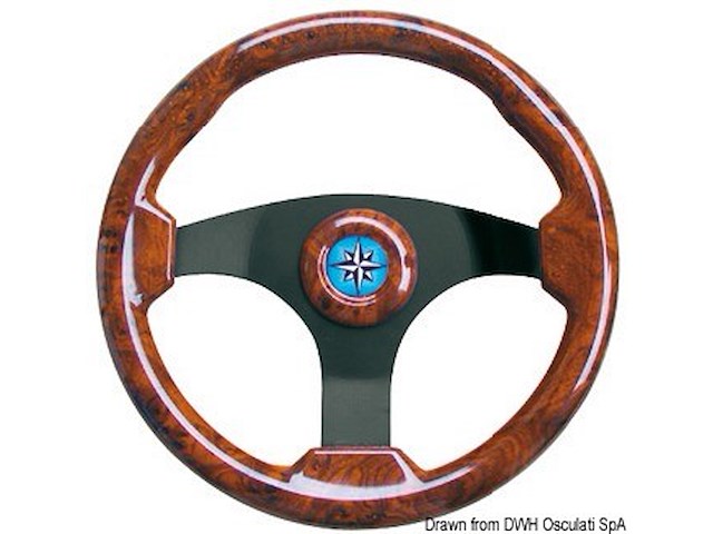 Volante Technic nero/radica