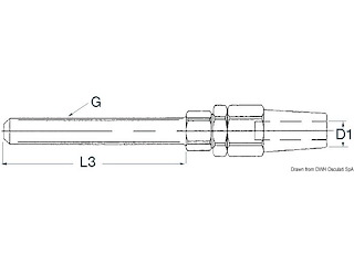Terminale inox tenditore Ø 4 mm