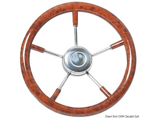 Volante mm 350 cubicato radica