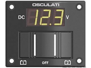Pannellino tester digitale per 2 batterie IP56