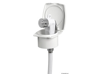 Doccetta Boris bianca tubo PVC 4 m