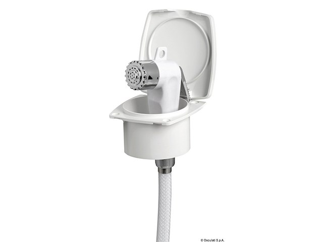 Doccetta Boris bianca tubo PVC 4 m