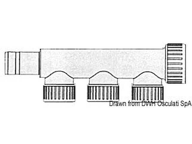 Collettore Hydrofix 3 derivazioni 22 mm