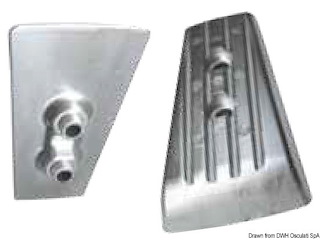 Anodo alluminio piede Volvo mm 63x91