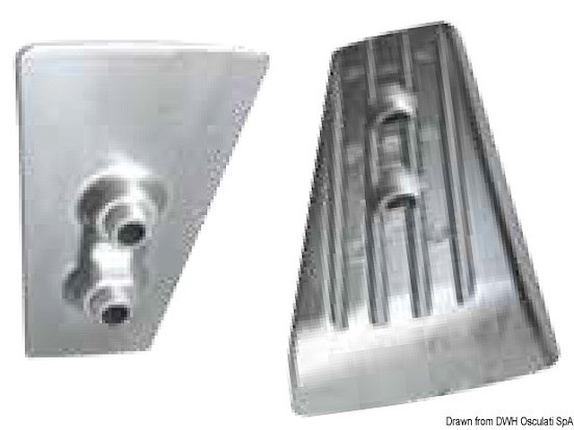 Anodo alluminio piede Volvo mm 63x91