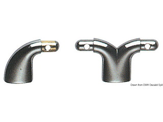 Terminale ottone cromato 30x30 mm