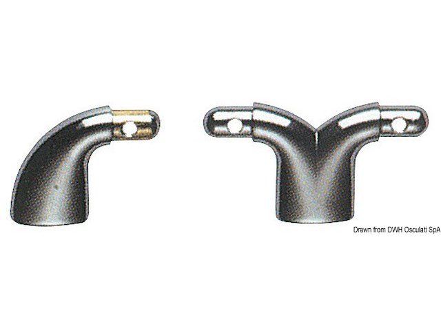 Terminale ottone cromato 30x30 mm