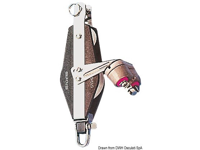 Bozzello Plastinox 2 pulegge violino 10x45 con strozzascotte e arrricavo