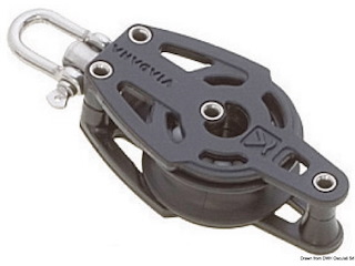 Bozzello 1 puleggia girevole bloccabile arricavo A