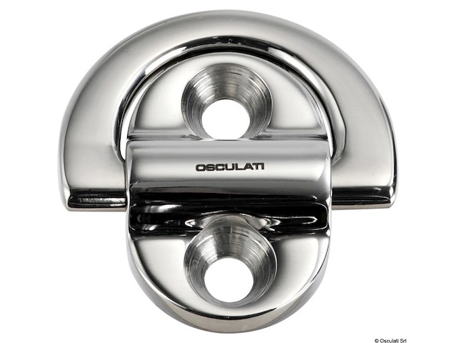 Pad eye 45x45 mm anello 6 mm (2 fori) carico di rottura 1800 kg