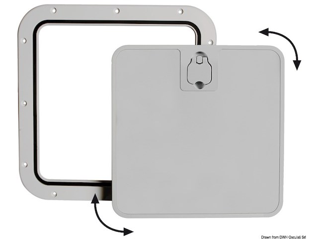 Portello estraibile grigio 375 x 375 mm