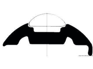 Base per profili PVC bianco 30 mm