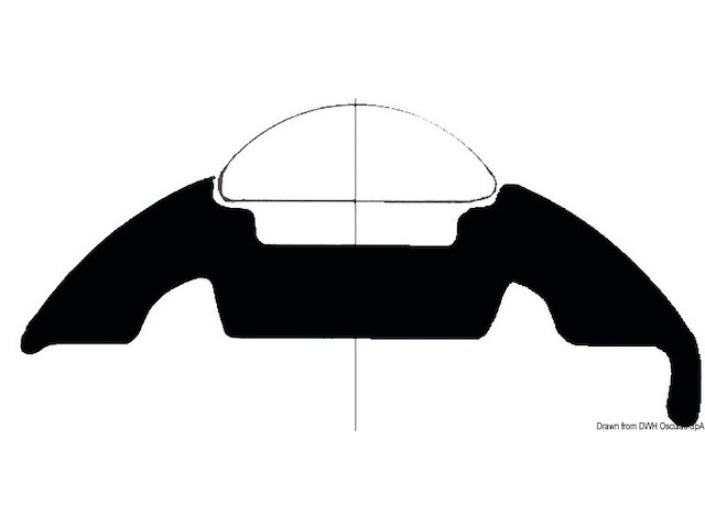 Base per profili PVC bianco 30 mm