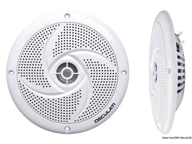 Coppia di casse stereo ultra piatte doppio cono bianche 4"