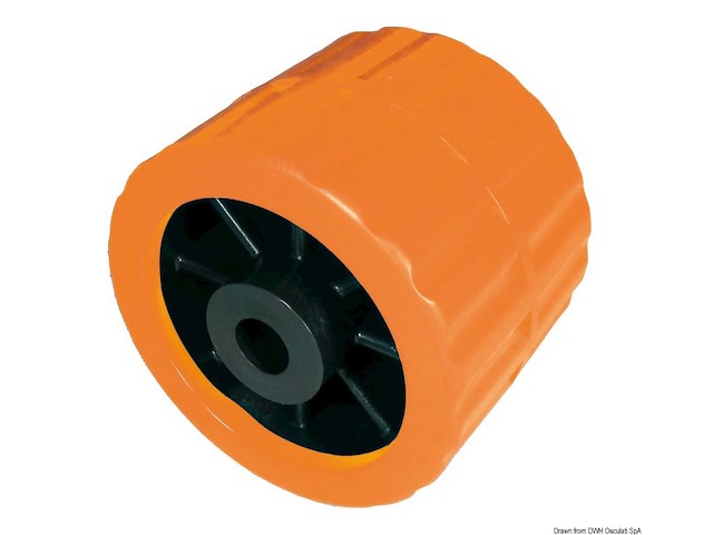 Rullo laterale arancio 75 mm Ø foro 15 mm