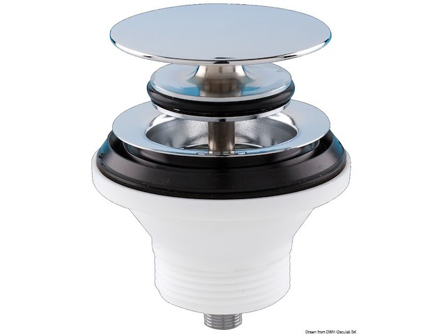 Piletta con tappo a fungo cromato