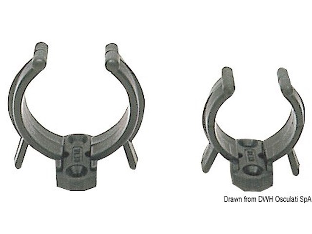 Clip nera in nylon 17/23 mm