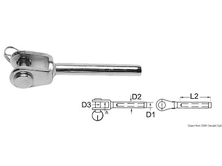 Terminale inox forcella Ø 6 mm