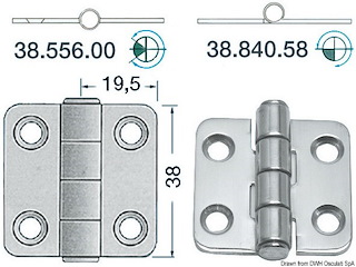 Cerniera inox 38x39 mm