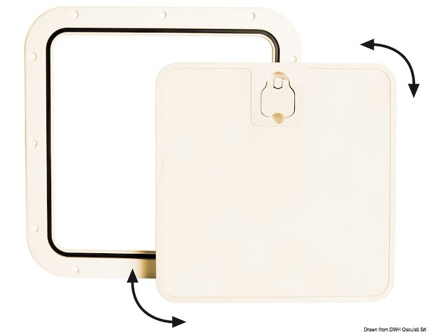 Portello estraibile crema 375 x 375 mm