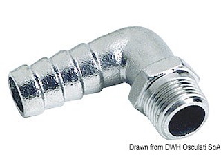 Portagomma a 90° 1" x 30 mm