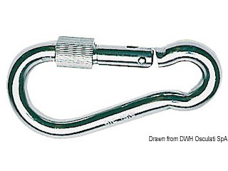 Moschettone inox ghiera mm 80