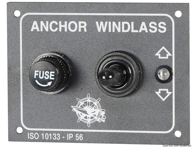 Pannello di comando verricelli 80 x 60 mm