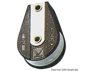 Bozzello 1 puleggia su base piana A