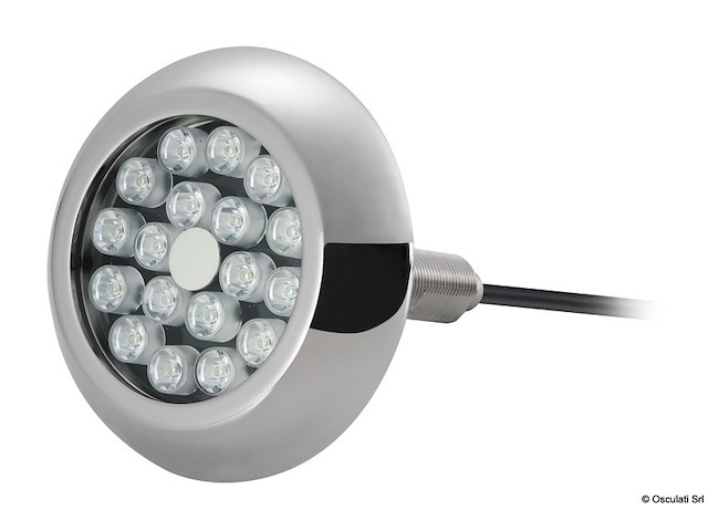 Faro subacqueo 18 LED blu con viti
