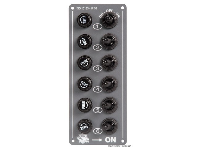 Pannello elettrico 6 interruttori