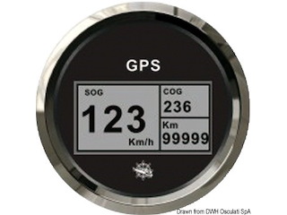 Log con bussola e totalizzatore GPS nero/lucida