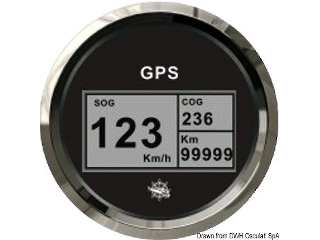 Log con bussola e totalizzatore GPS nero/lucida