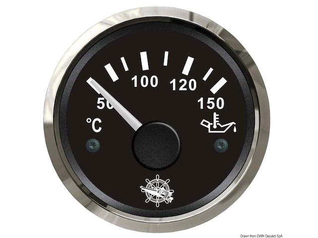 Indicatore temperatura olio 50/150° nero/lucida