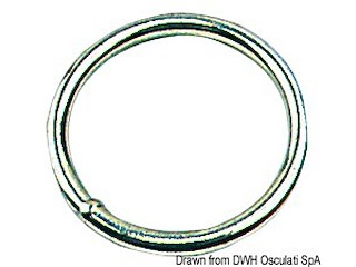 Anello inox 6x30 mm