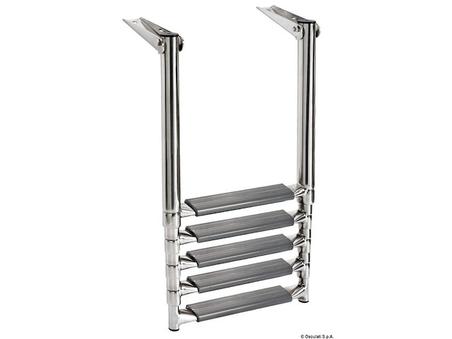 Scaletta telescopica per plancetta con tubi ovali