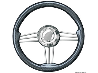 Volante inox+carbonio 350 mm