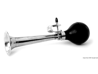 Tromba a pera ottone cromato