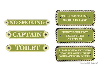 Targhetta bronzo CAPTAIN'S WORD IS LAW