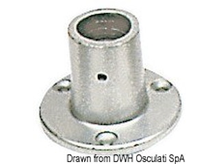 Basetta lega leggera 90° 25 mm