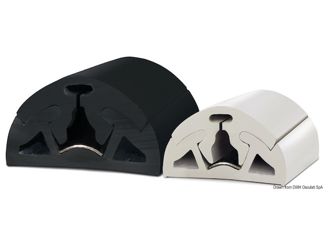 Profilo parabordo Bino nero 65 mm - 12 mt