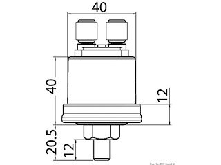 Bulbo olio 10 Bar 1/8-27 NPT poli a massa