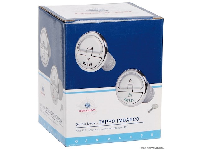 Tappo imbarco Quick Lock Fuel 30° mm 38