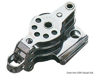 Bozzello 3 pulegge strozzascotte arricavo 6x25